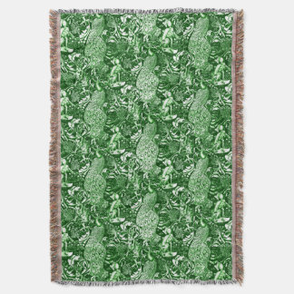 Arrow Forest Green Blanket Throw Fleece Dark Home Decor