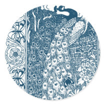 Art Nouveau Peacock stickers by Cardgallery Art Nouveau Peacock stickers
