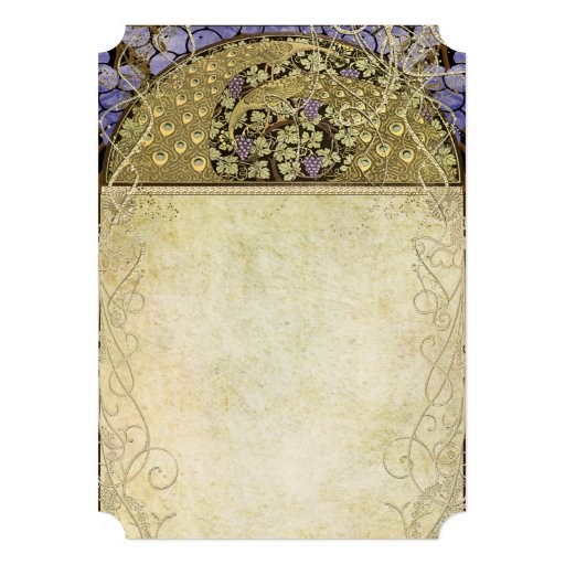 Art Nouveau Peacock Wedding click READ MORE Personalized Announcements