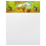 Art Nouveau Peacocks and Swans Custom Letterhead