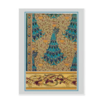 Art Nouveau Peacocks postcards