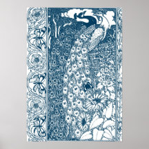 Art Nouveau Peacocks Poster