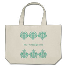 Art nouveau personalized text go green bag