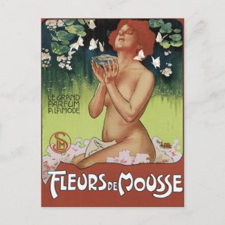 Art Nouveau Postcard - Fleurs de Mousse postcard