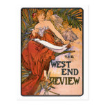 Art Nouveau Postcard:   Mucha - West End Review