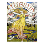 Art Nouveau Postcard - Spring