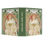Art Nouveau Poster; Champenois; Alphonse Mucha 3 Ring Binders