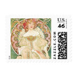 Art Nouveau Poster; Champenois; Alphonse Mucha Postage Stamp