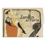 Art Nouveau Poster; Jane Avril, Toulouse Lautrec Greeting Card