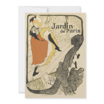 Art Nouveau Poster; Jane Avril, Toulouse Lautrec Invitations