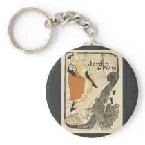 Art Nouveau Poster; Jane Avril, Toulouse Lautrec Keychains