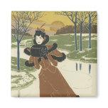 Art Nouveau Poster Magnets - WInter