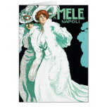 Art Nouveau Poster; Napoli, E. & A. Mele & Ci. Greeting Card