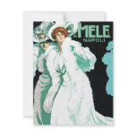 Art Nouveau Poster; Napoli, E. & A. Mele & Ci. Custom Announcement