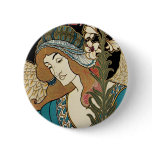 Art Nouveau Poster Prangs Easter Publications 1895 Pinback Buttons