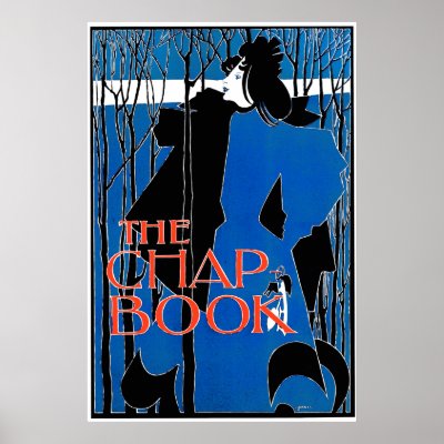 Art Nouveau Poster Print:  Blue Lady - by Bradley by VintageCabaret
