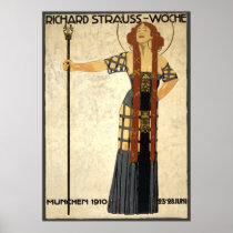 Art Nouveau Poster Richard Strauss Woche, München