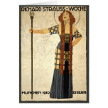 Art Nouveau Poster Richard Strauss Woche, München Greeting Cards