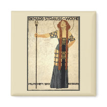 Art Nouveau Poster Richard Strauss Woche, München Refrigerator Magnets