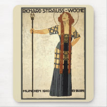 Art Nouveau Poster Richard Strauss Woche, München Mouse Pad