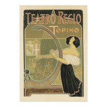 Art Nouveau Posters - Teatro Regio posters by golden_oldies Art Nouveau Posters - Teatro Regio posters