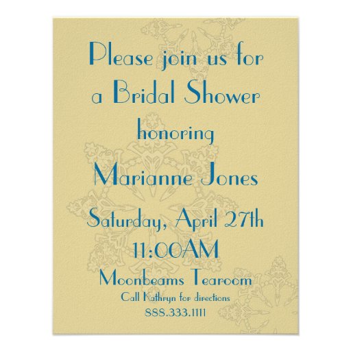 Art Nouveau Princess Bridal Shower Invitation