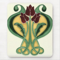 Art Nouveau Rose Tile Mousepad