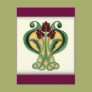 Art Nouveau Rose Tile Post Card Art Nouveau Rose Tile Post Card