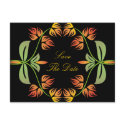 Art Nouveau Save The Date Postcards