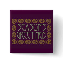Art Nouveau Season's Greetings buttons