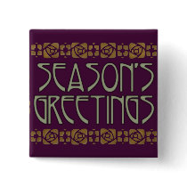Art Nouveau Season's Greetings buttons