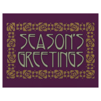 Art Nouveau Season's Greetings flyers by JaZilla Art Nouveau Season's Greetings flyers