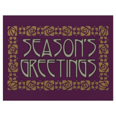 Art Nouveau Season's Greetings Flyers by JaZilla