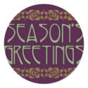 Art Nouveau Season's Greetings stickers by JaZilla Art Nouveau Season's Greetings stickers