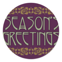 Art Nouveau Season's Greetings stickers by JaZilla Art Nouveau Season's Greetings stickers
