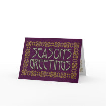 Art Nouveau Season's Greetings Template cards