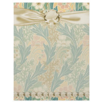 art nouveau spring bloom lovely floral art letterhead template