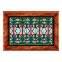 Art Nouveau Stained Glass Window Poster
