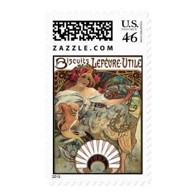 Art Nouveau Stamp 2 by Regella