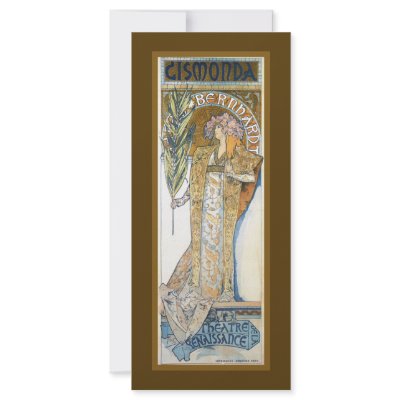 Art Nouveau Theatre bookmark Rack Cards by aapshop