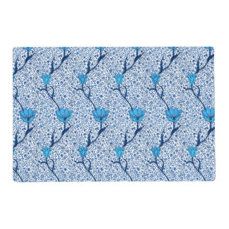 cobalt placemats nouveau damask tulip placemat