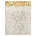 art nouveau vibrant beautiful flower pattern letterhead design