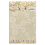 art nouveau vintage daisies daisy pattern personalized stationery