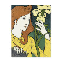 Art Nouveau vintage Postcard: by Grasset