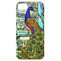 Art Nouveau Vintage Stained Glass Peacock iPhone 5 Covers