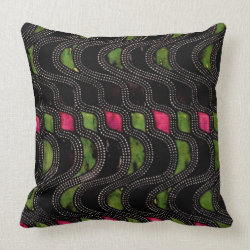 Art Nouveau Wave Pattern Pillow