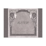 Art Nouveau Wedding R.S.V.P. Postcard