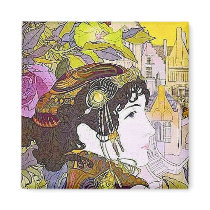 Art Nouveau Woman Magnets