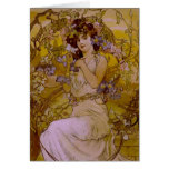 Art Nouveau Woman with Clematis Cards
