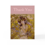 Art Nouveau Woman with Clematis Card